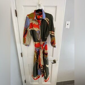 Zara Multicolor Patterned Dress